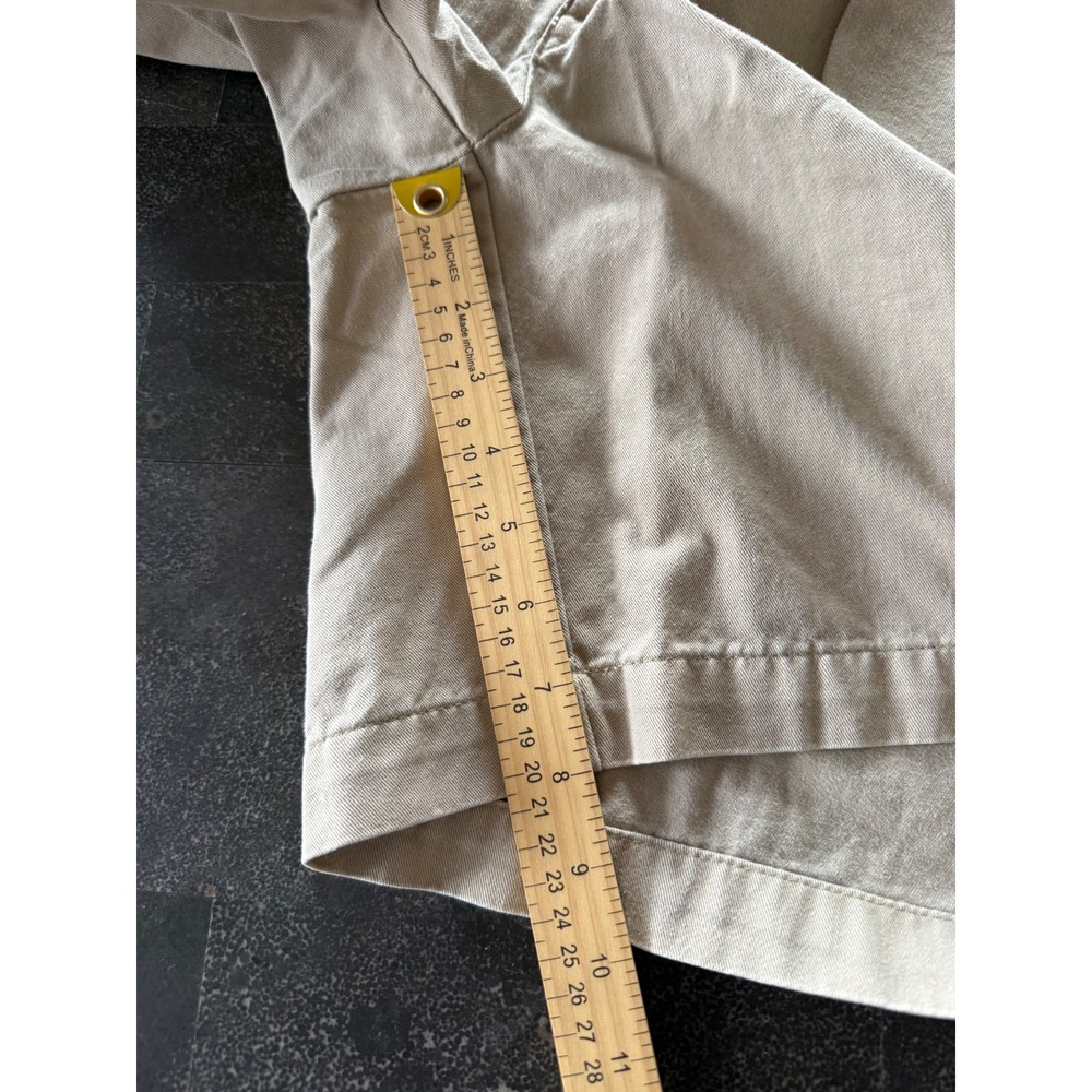Polo Ralph Lauren Tyler Short Mens 34 Tan Pleated Chino Cotton Preppy Golf *Flaw - Picture 9 of 9